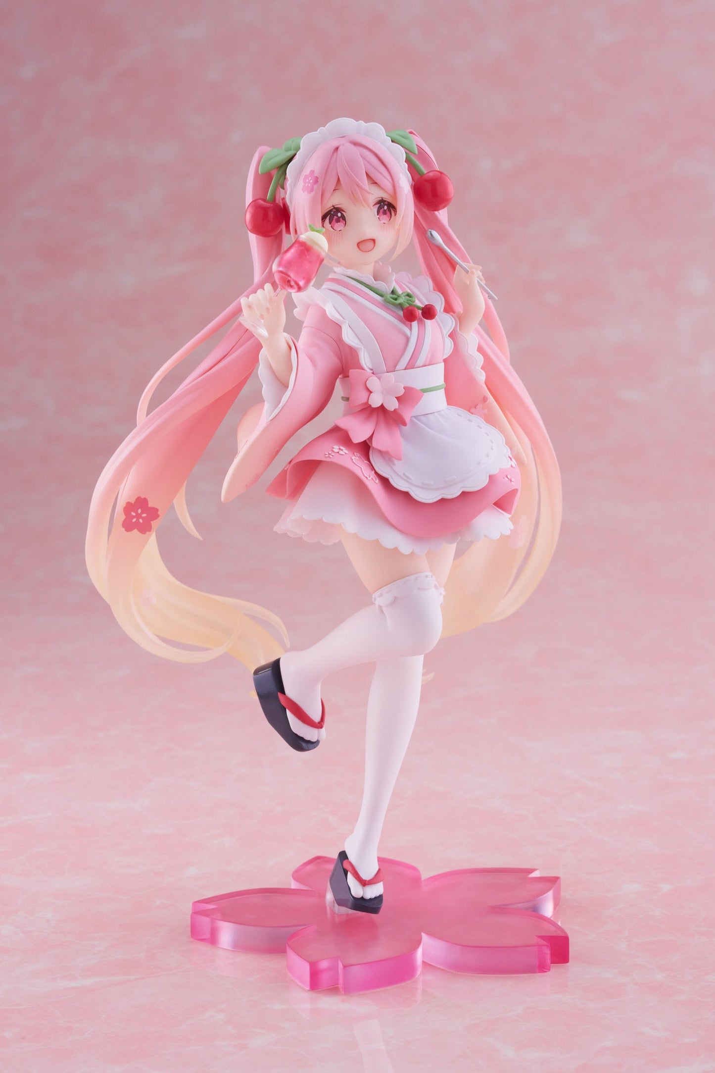 Hatsune Miku PVC Statue Newley Written Sakura Miku Japanese Cafe Ver. 18 cm