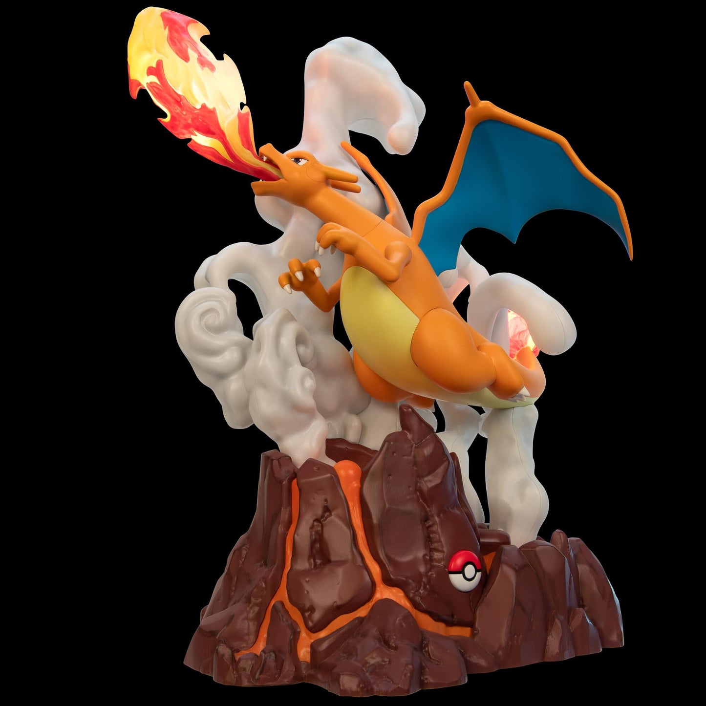 Pokemon: Rei Toys - Select Deluxe Collector Statue Charizard Con Effetti Luminosi - 33 Cm