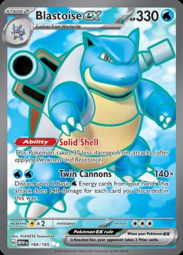 184-165 Blastoise ex Full Art (ITA) - MINT