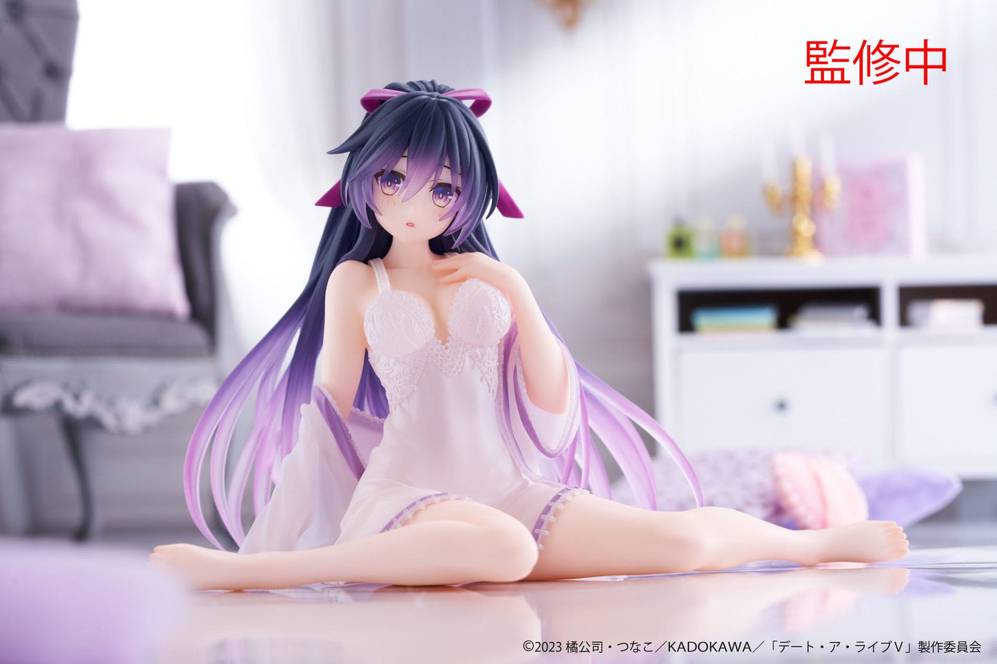 Date A Live V PVC Statue Desktop Cute Figure Tohka Yatogami Nightwear Ver. 13 cm