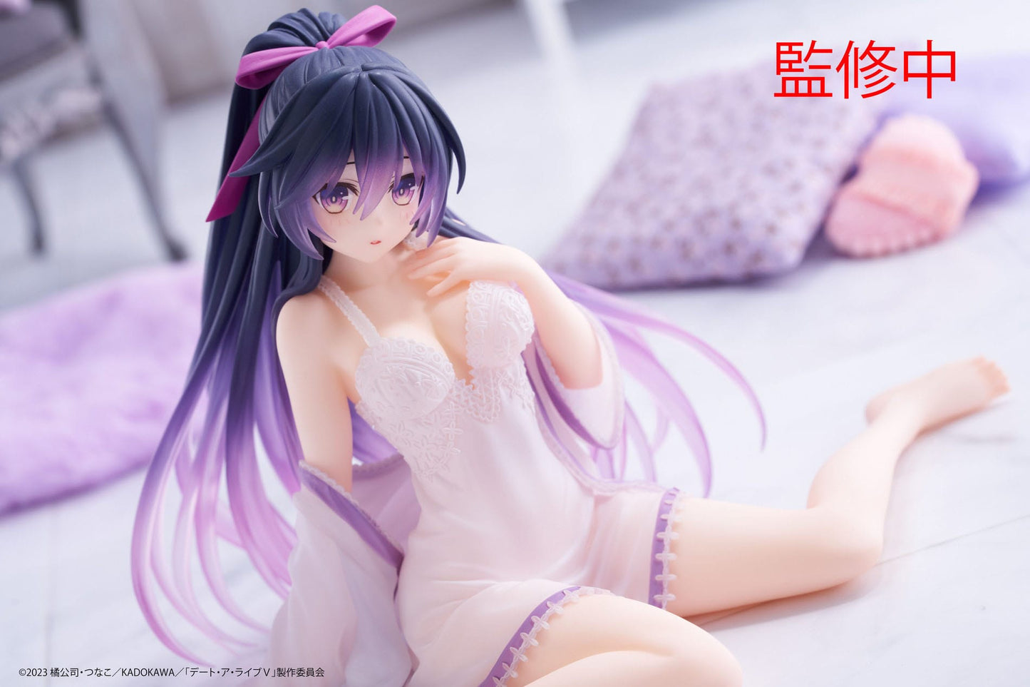 Date A Live V PVC Statue Desktop Cute Figure Tohka Yatogami Nightwear Ver. 13 cm