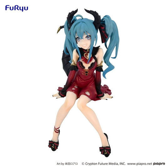 Hatsune Miku Noodle Stopper PVC Statue Hatsune Miku Villain Red Color ver. 16 cm