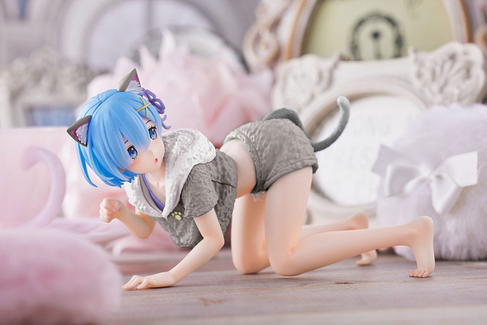 Re:Zero - Starting Life in Another World PVC Statue Rem Cat Roomwear Version Renewal Edition 13cm